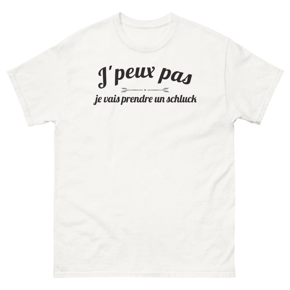 T-shirt Alsace blanc - J'peux Pas, J'vais Prendre un Schluck