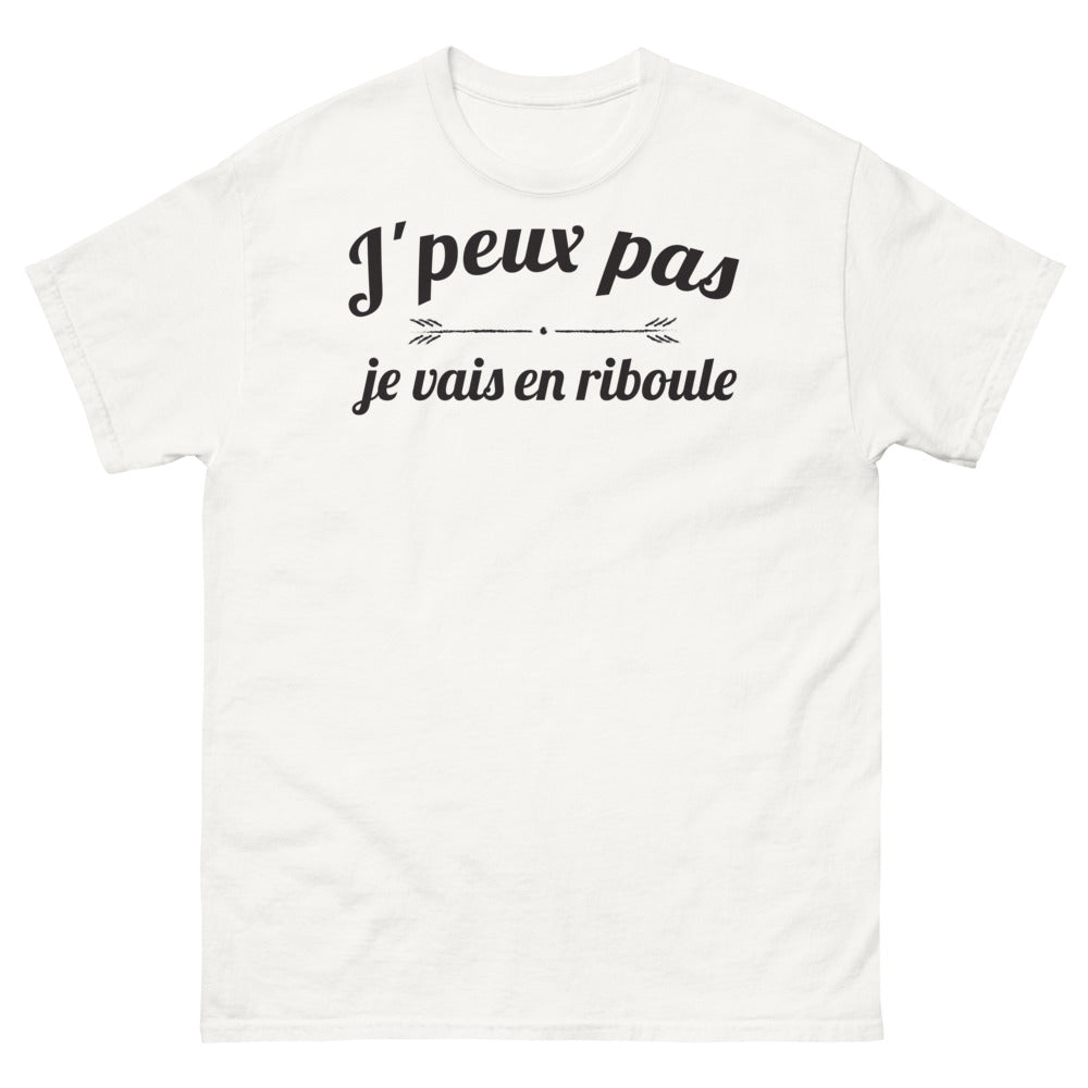 T-shirt Ribouleurs blanc - J'peux pas, je vais en riboule