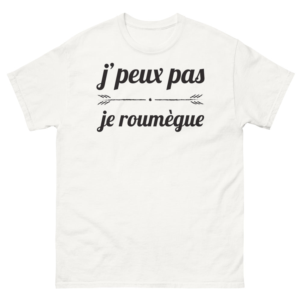 T-shirt Occitanie blanc - Je peux pas, je roumegue