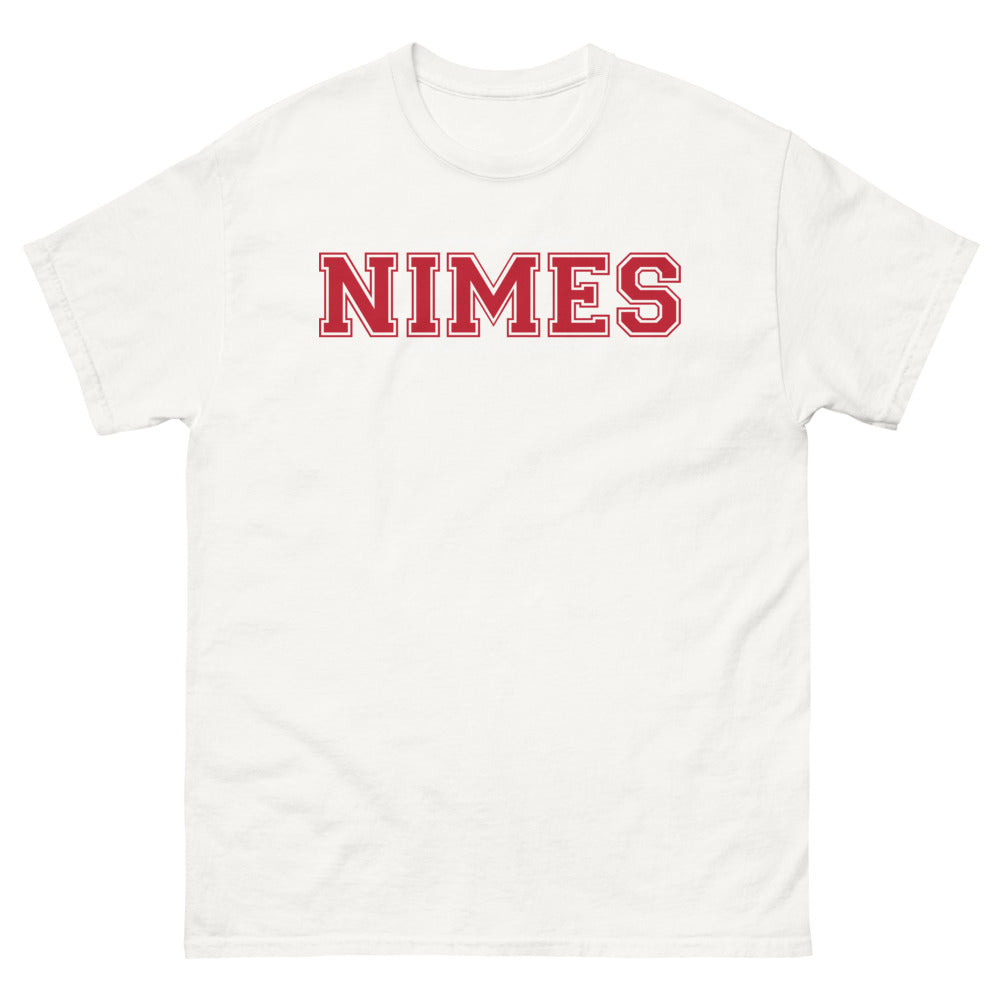 T-shirt Nîmes blanc - Je supporte deux équipes : Nîmes et celle qui joue contre Montpellier
