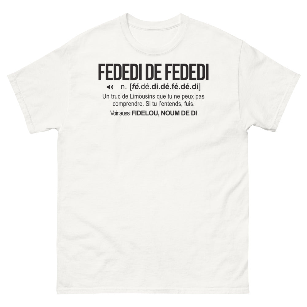 T-shirt Limousin blanc - Fidélou, un clin d'œil humoristique