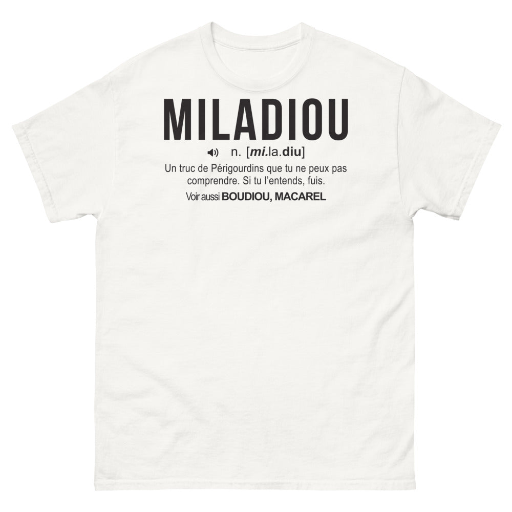 T-shirt Périgord blanc - Miladiou, un clin d'œil chaleureux