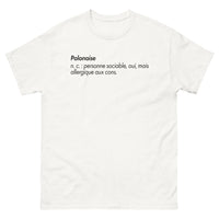 Thumbnail for T-shirt Pologne blanc - Société sociable mais allergique aux cons