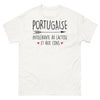 T-shirt Portugal blanc - Portugaise Intolérante au Lactose et aux Cons