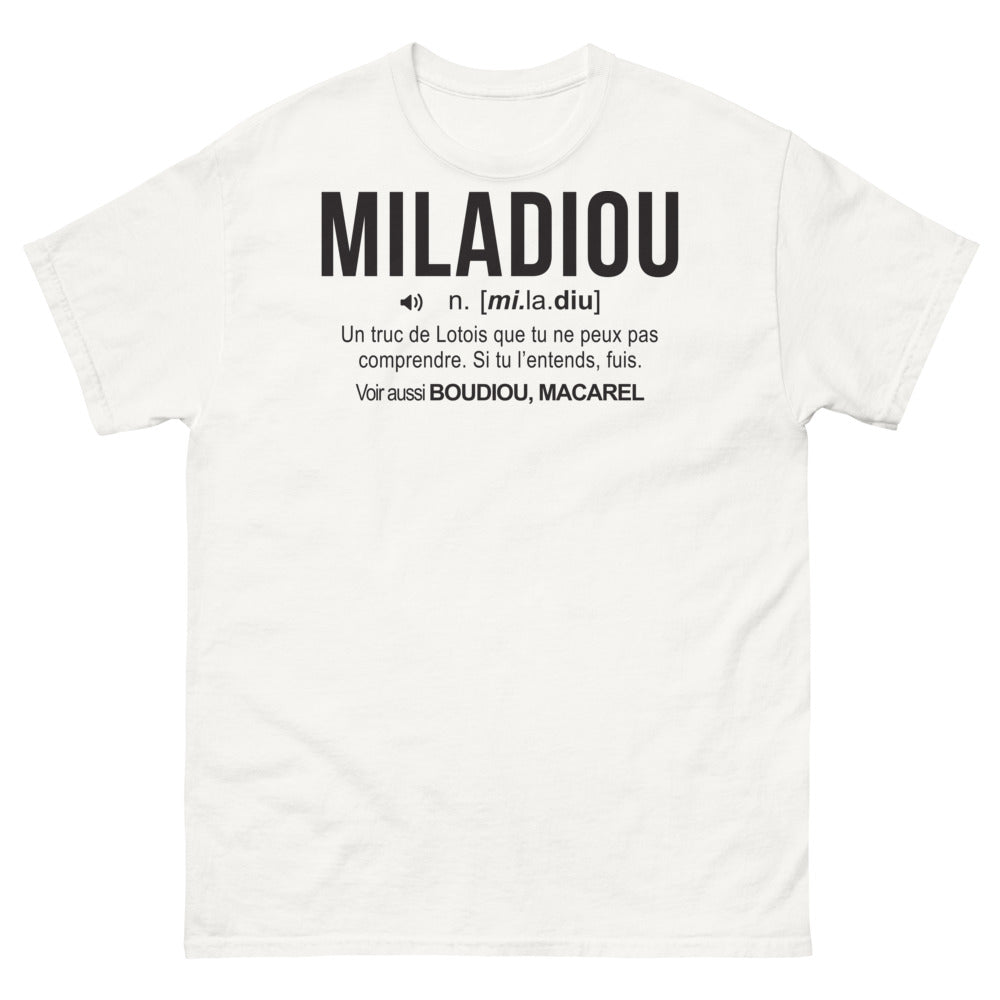 T-shirt Lot blanc - Miladiou et ses expressions lotoises
