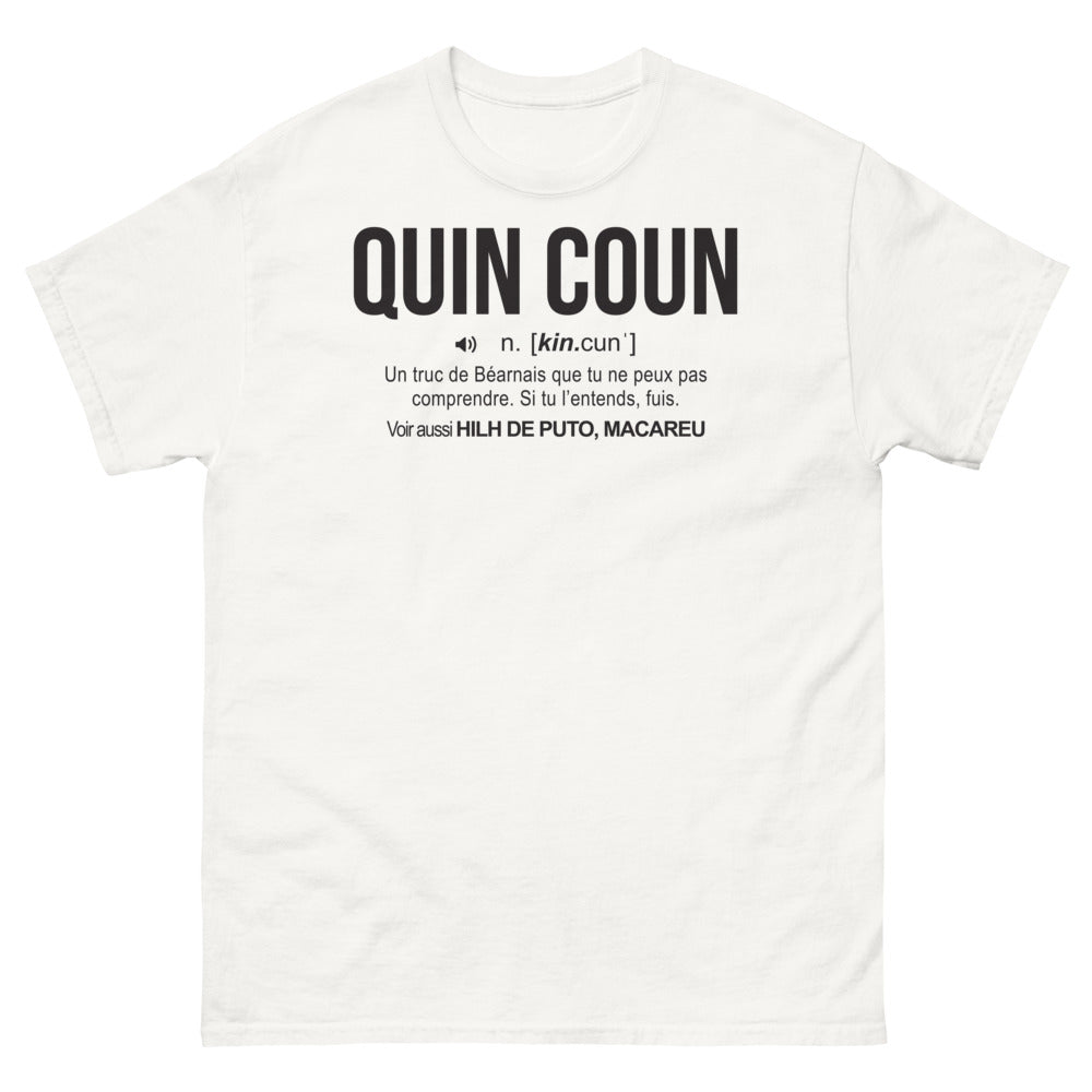T-shirt Béarnais blanc - Quin Con tabernatrot!