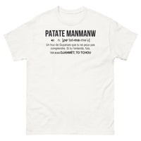 Thumbnail for T-shirt Guyanais blanc - Patate Manmanw humoristique