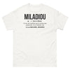 T-shirt Lozérien blanc - Humour local avec 'Miladiou'