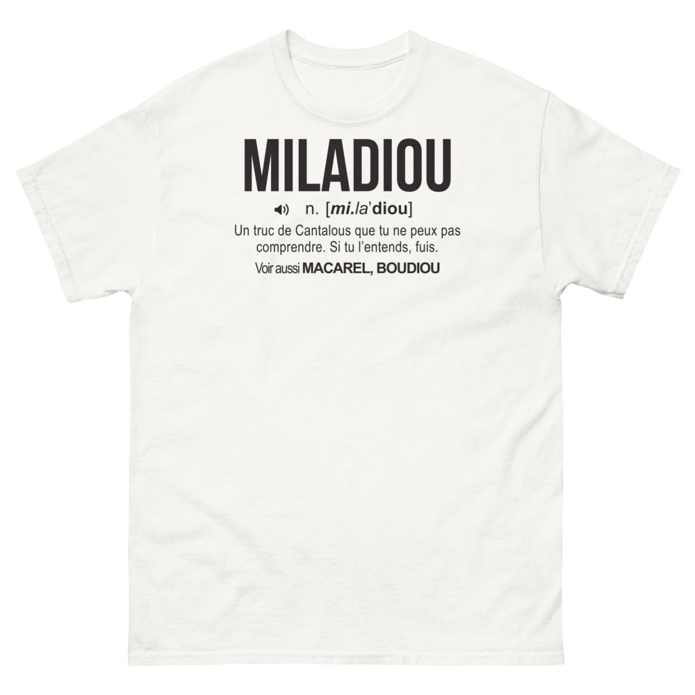 T-shirt Cantal blanc - Miladiou : Un Truc de Cantalous