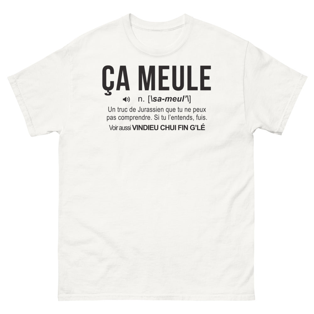 T-shirt Jura blanc - Humour et fierté du dialecte local