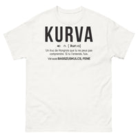 Thumbnail for T-shirt Hongrois blanc - Kurva-n-kur-va, un clin d'œil humoristique