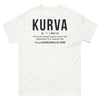 T-shirt Hongrois blanc - Kurva-n-kur-va, un clin d'œil humoristique