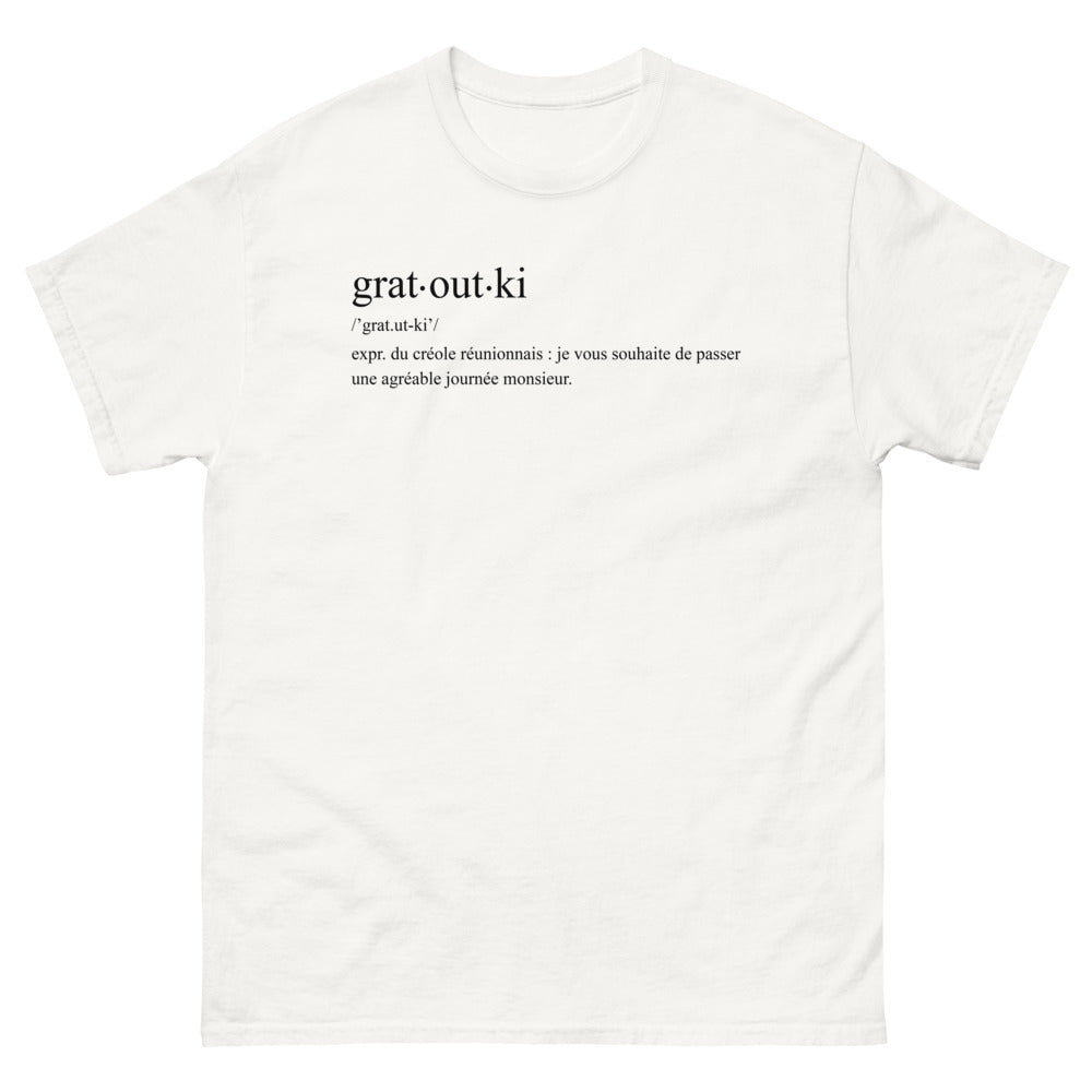 T-shirt Réunionnais blanc - Passez une Bon' Journée