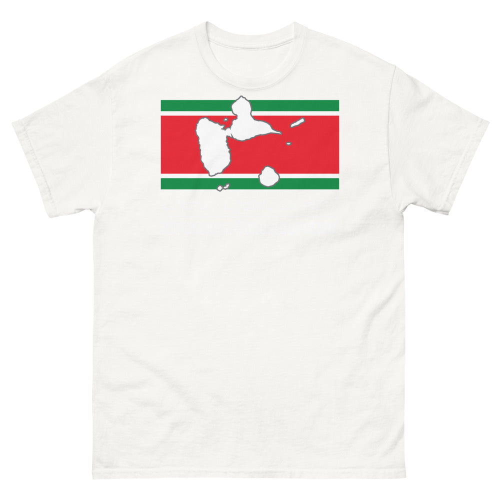 T-shirt Guadeloupe blanc - Liberté, Égalité, D'ombre