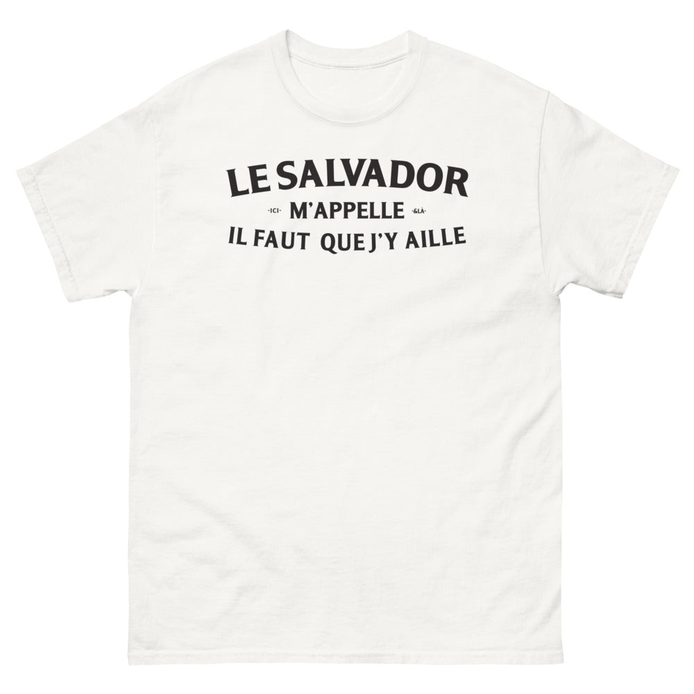 T-shirt Le Salvador blanc - Ici m'appelle, il faut que j'y aille