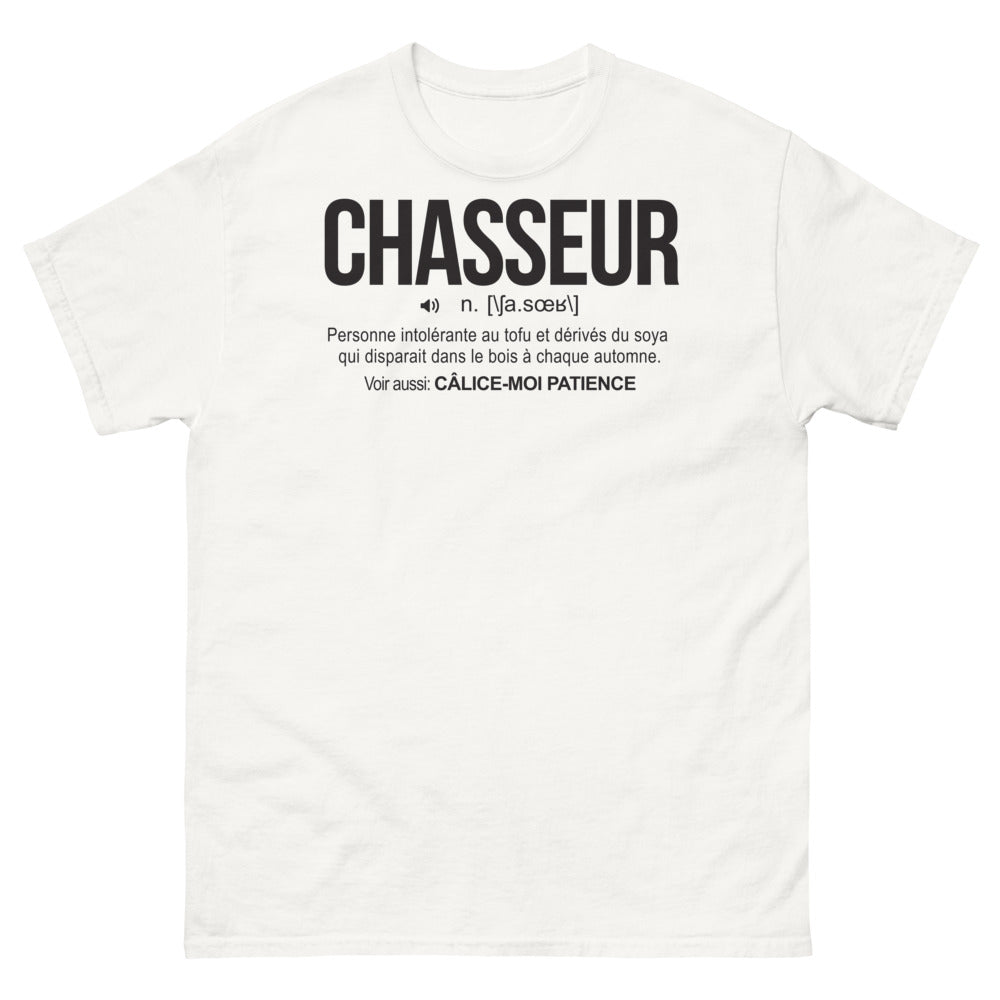 T-shirt Chasseur blanc - Personne intolérante au tofu
