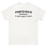 Thumbnail for T-shirt Porto Rico blanc - Ici m'appelle et là, il faut que j'y aille