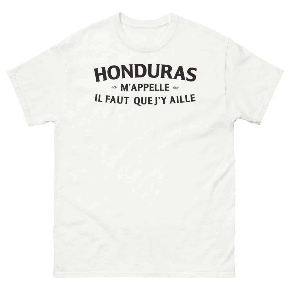 T-shirt Honduras blanc - Ici m'appelle et là, il faut que j'y aille