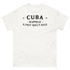 T-shirt Cuba blanc - Ici m'appelle, là il faut que j'y aille