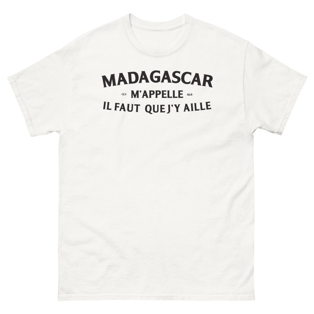 T-shirt Madagascar blanc - Ici m’appelle, il faut que j’y aille