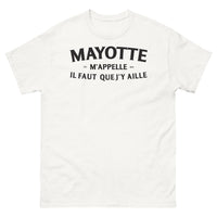 Thumbnail for T-shirt Mayotte blanc - Ici m'appelle, il faut que j'y aille