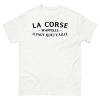 Thumbnail for T-shirt Corse blanc - La Corse ici m'appelle, là il faut que j’y aille