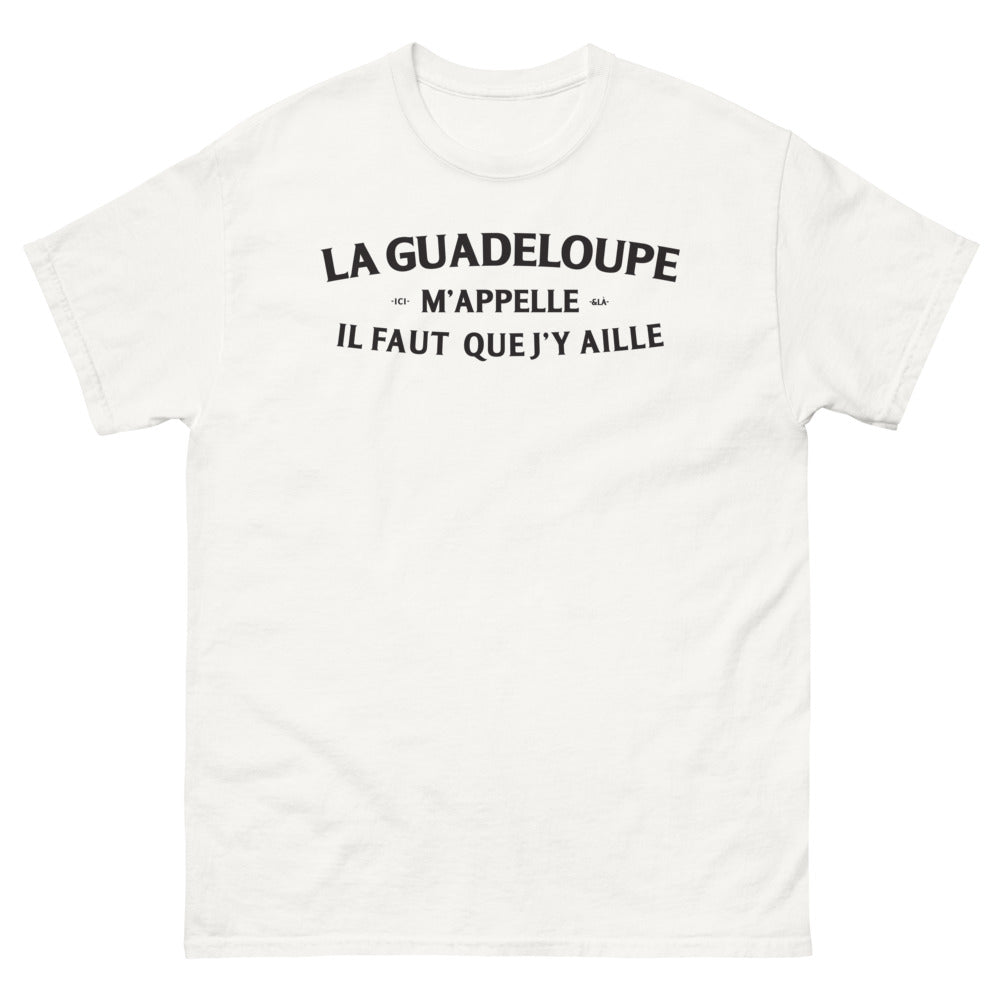 T-shirt Guadeloupe blanc - La Guadeloupe m'appelle, il faut que j'y aille