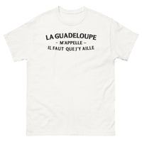 Thumbnail for T-shirt Guadeloupe blanc - La Guadeloupe m'appelle, il faut que j'y aille