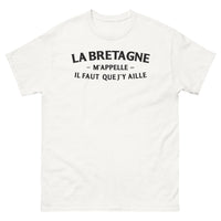 Thumbnail for T-shirt Bretagne blanc - La Bretagne m'appelle - texte humoristique