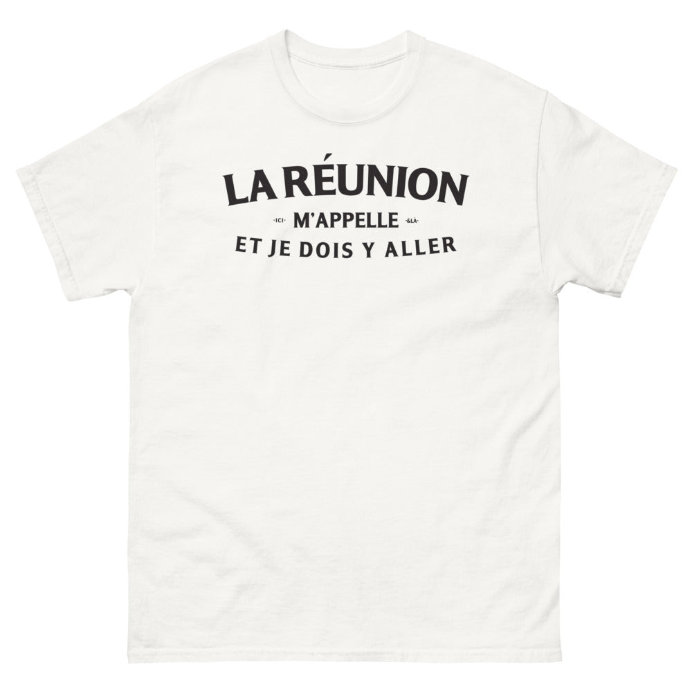 T-shirt La Réunion blanc - L'île m'appelle et je dois y aller