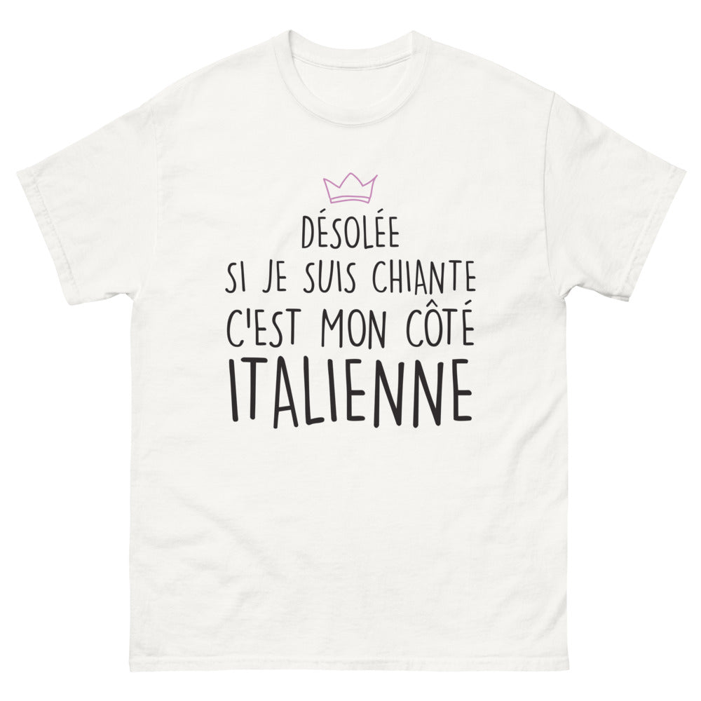 T-shirt Italie blanc - Désolée si je suis chiante