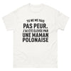 T-shirt Pologne blanc - Élevé par une maman polonaise
