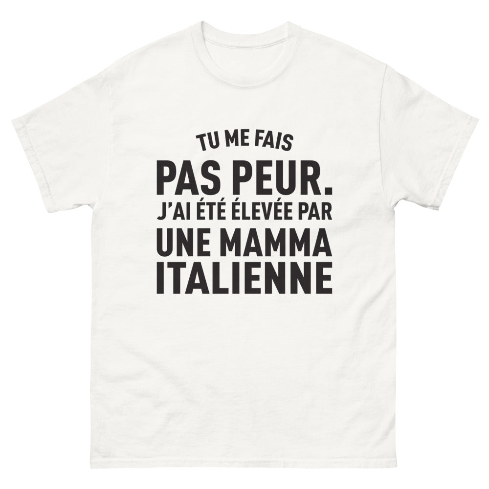T-shirt Italie blanc - Fierté d'une Mamma Italienne
