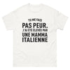 T-shirt Italie blanc - Fierté d'une Mamma Italienne