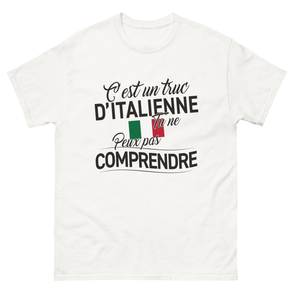 T-shirt Italie blanc - C'est un truc d'Italienne, tu ne peux pas comprendre
