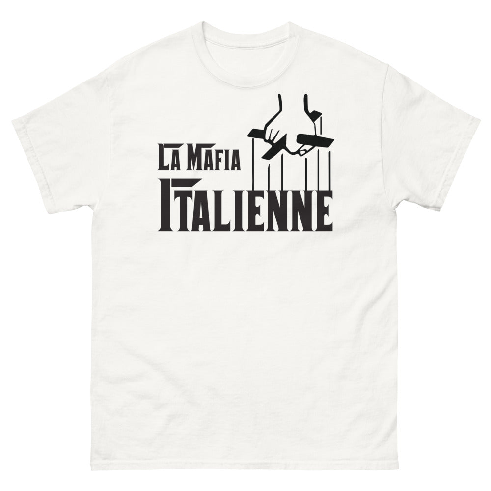 T-shirt Italie blanc - La Mafia Italiana design audacieux