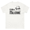 T-shirt Italie blanc - La Mafia Italiana design audacieux