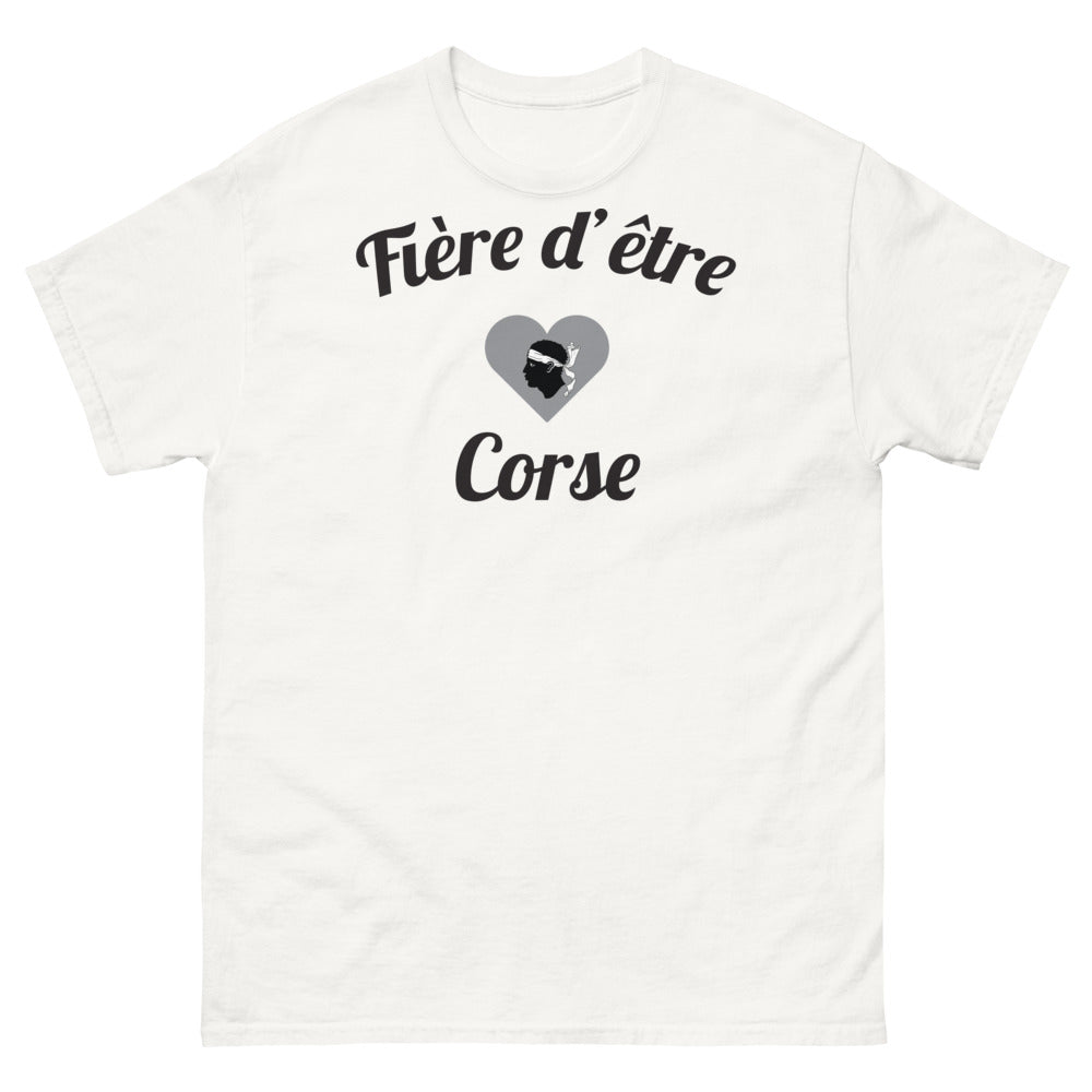 T-shirt Corse blanc - Fière d'être Corse