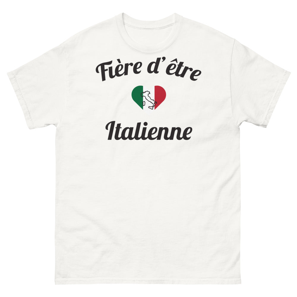 T-shirt Italie blanc - Fier d'être Italienne