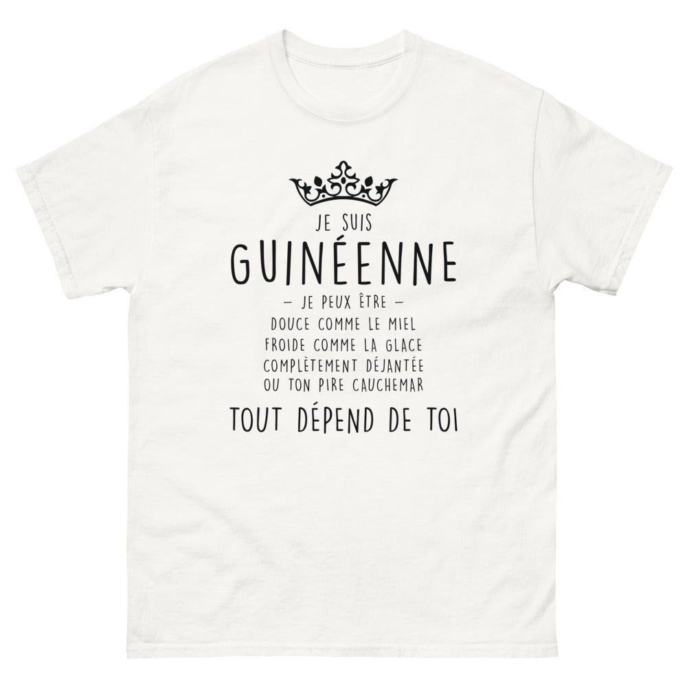 T-shirt Guinée blanc - Douce et déjantée