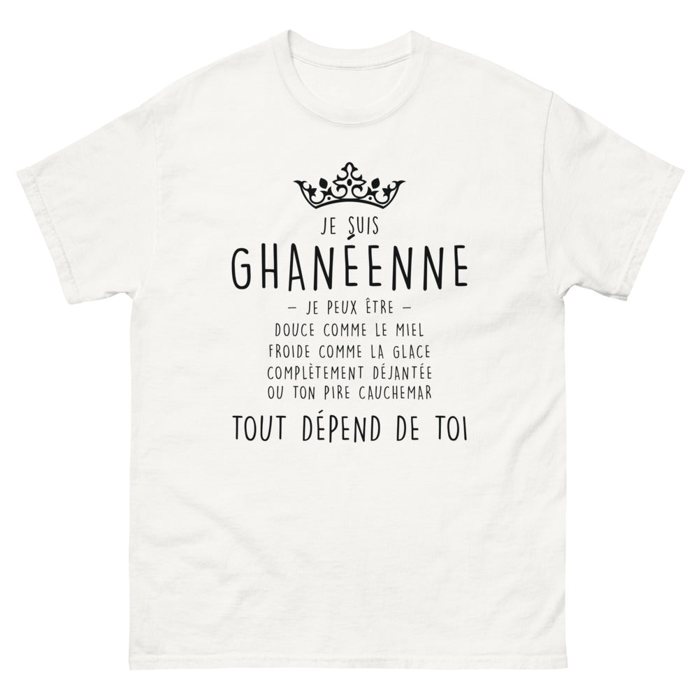T-shirt Ghana blanc - Douce comme le miel, froide comme la glace