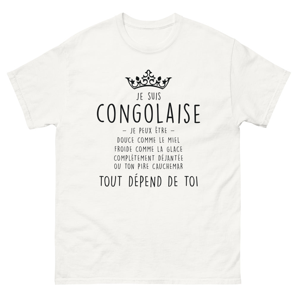 T-shirt Congo blanc - Douceur, Glace et Démence