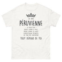 Thumbnail for T-shirt Péruvienne blanc - Je suis Péruvienne, douce et déjantée