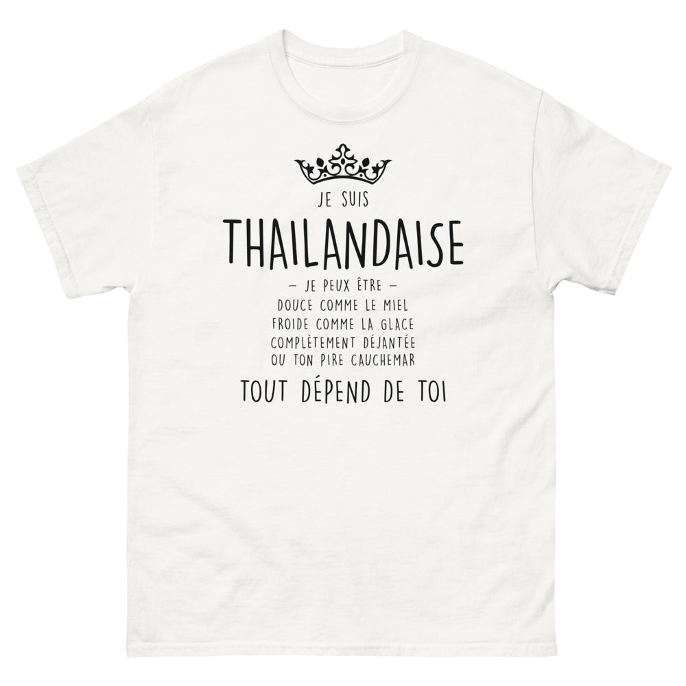 T-shirt Thaïlandaise blanc - Douce comme le miel, froide comme la glace