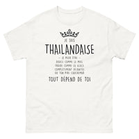 Thumbnail for T-shirt Thaïlandaise blanc - Douce comme le miel, froide comme la glace