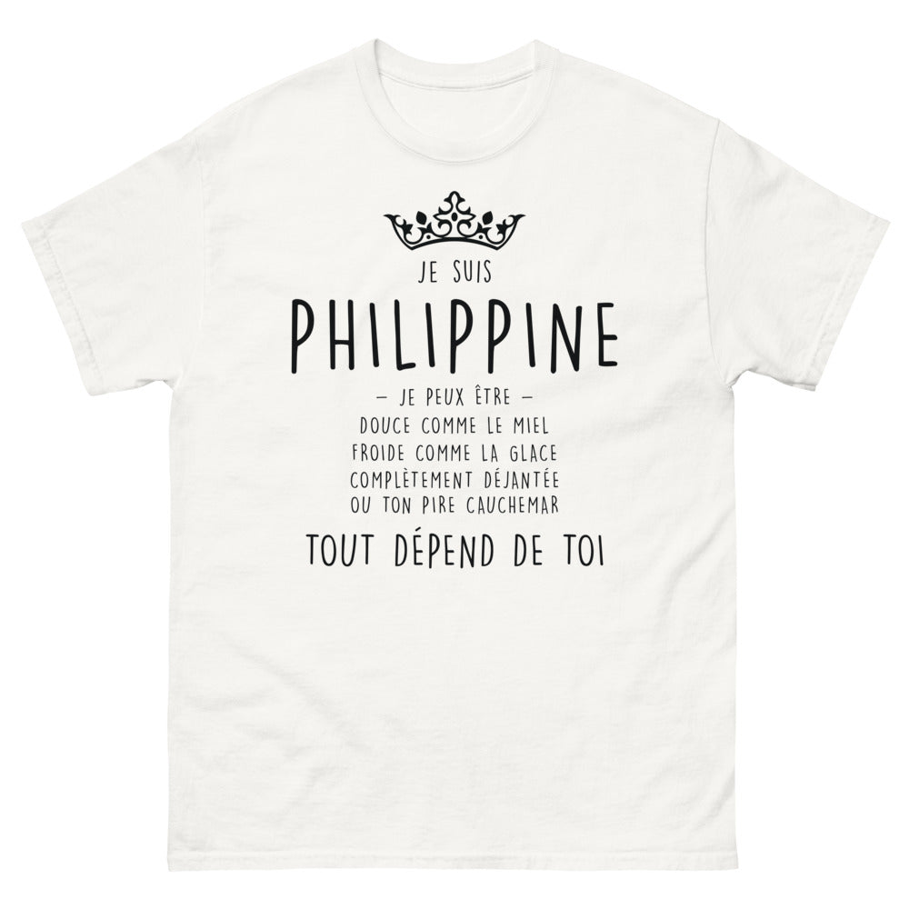 T-shirt Philippine blanc - Douceur et humour à porter fièrement