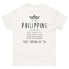 T-shirt Philippine blanc - Douceur et humour à porter fièrement