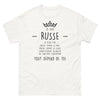 T-shirt Russe blanc - Douce comme le miel ou froide comme la glace