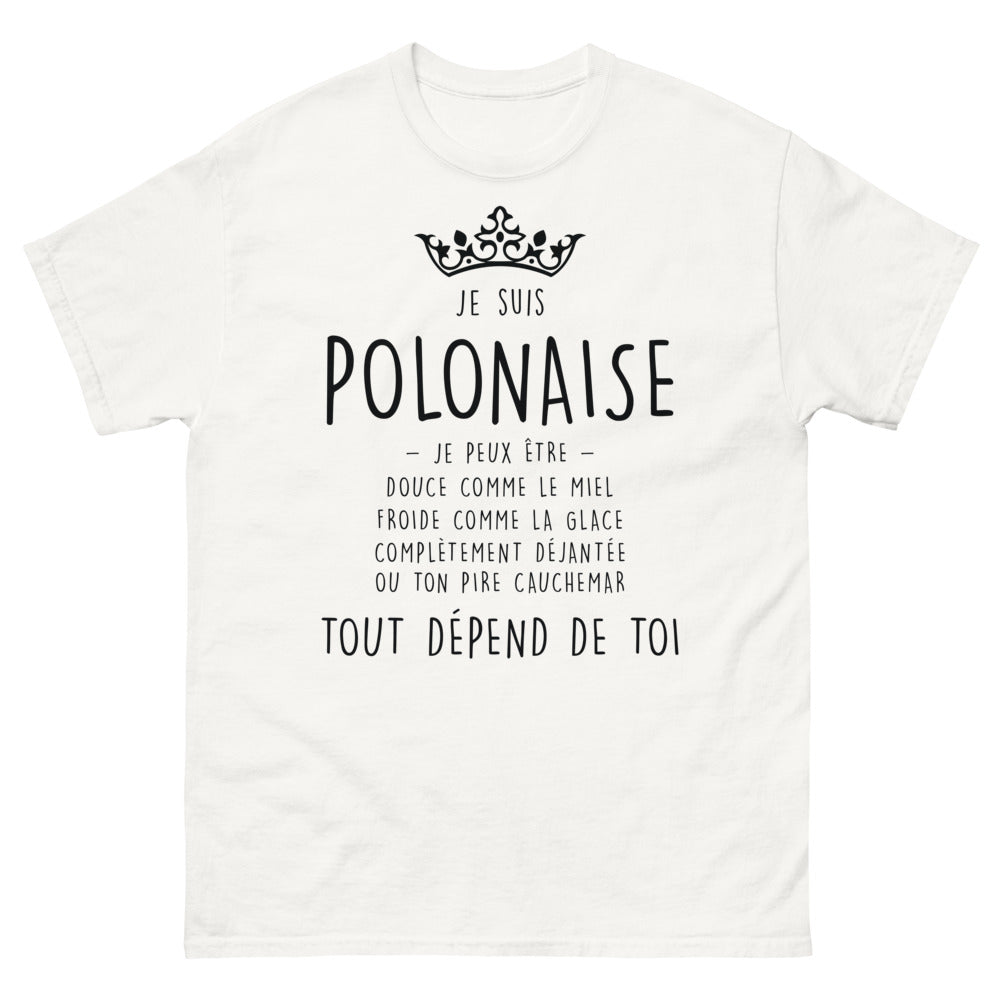 T-shirt Pologne blanc - Douce comme le miel, froide comme la glace