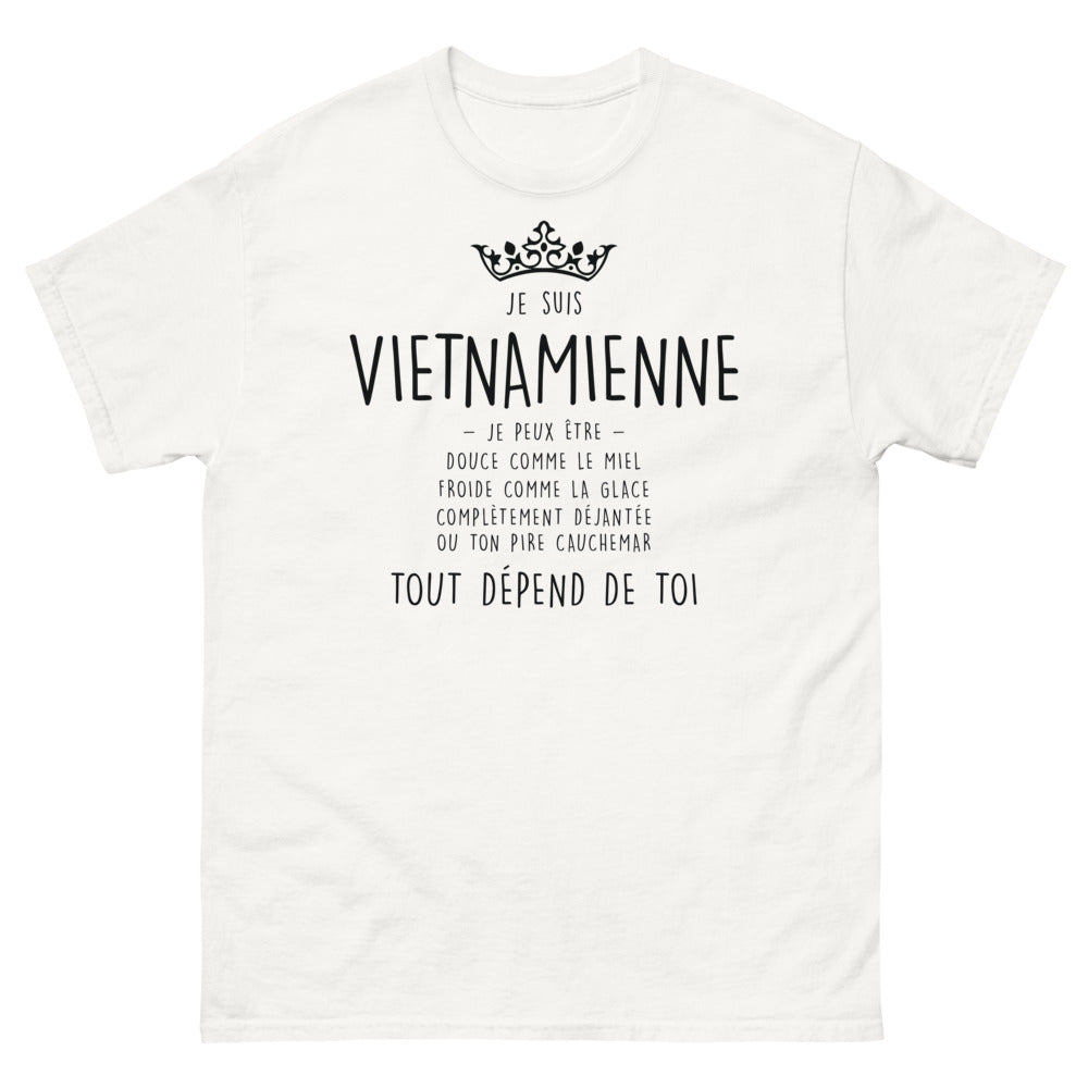 T-shirt Vietnamienne blanc - Douce comme le miel ou glaciale